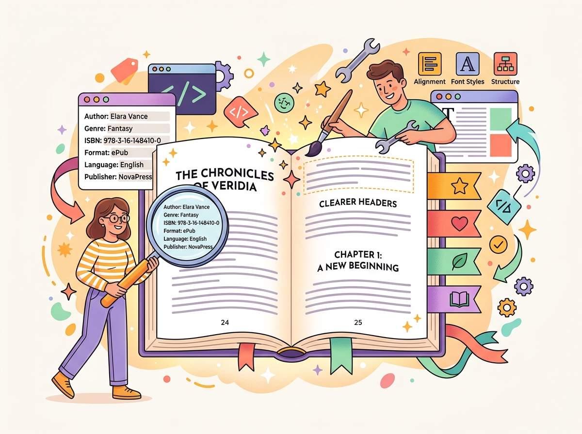 Ebook Repair and Cleanup Illustration
